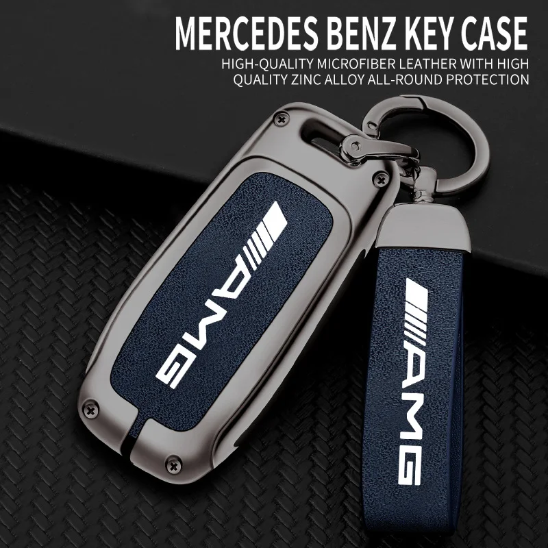 Car Remote Key Case Cover Bag Auto Styling Accessory For Mercedes Benz A C E S G Class GLC CLE CLA W177 W205 W213 W222 X167 AMG