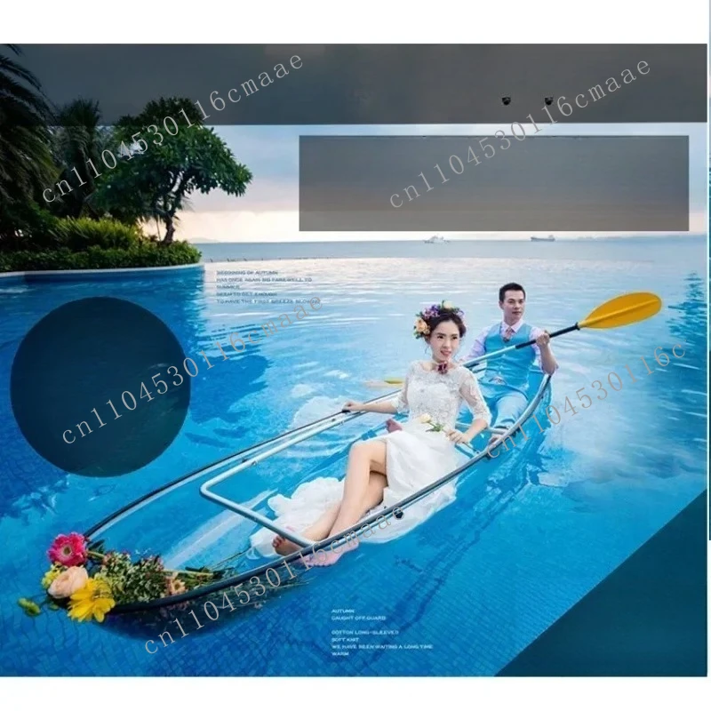 NEW Photo Single Person Double Transparent Kayak Canoe Paddle Scenic Area