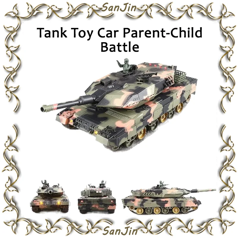 

Remote Control Leopard 2 Tank Toy Car Parent Child Battle Electric Model Simulation Remote Control Car Children's Boy Gift