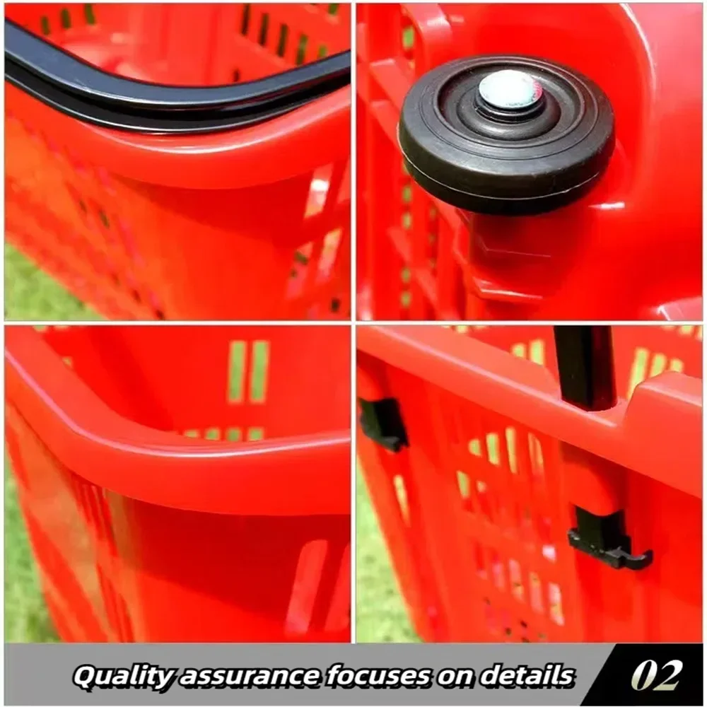 Shopping Cart, 30L Capacity Foldable, Thick and Wear-Resistant, Three Colors, Suitable for Multiple Scenarios