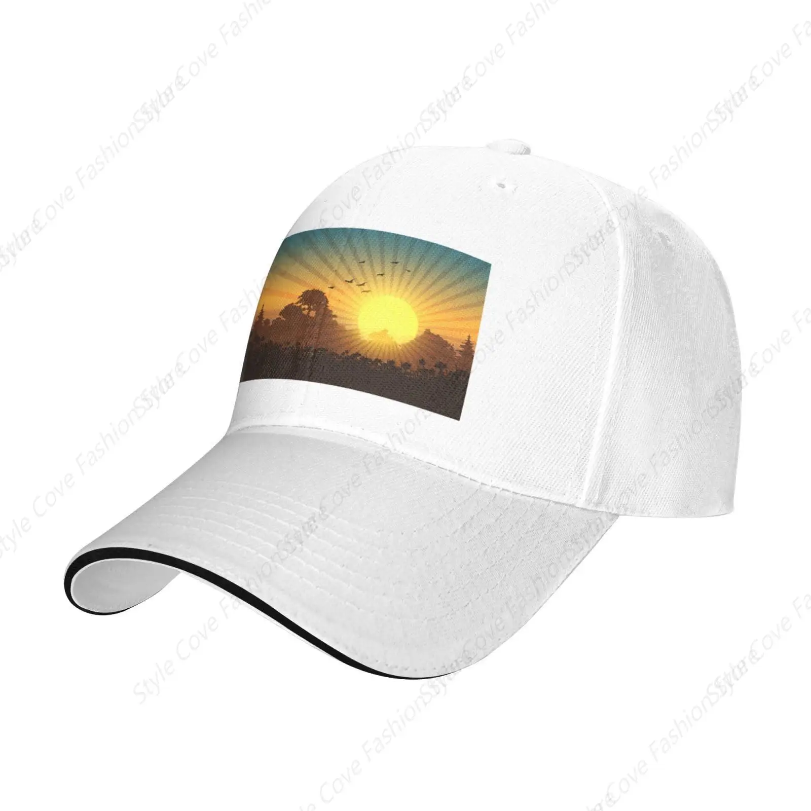 Sunrise View In The Forest Baseball Cap Unisex Baseball Cap Versatile Sun Protection Hat Adjustable Fishing Cap For Outdoor