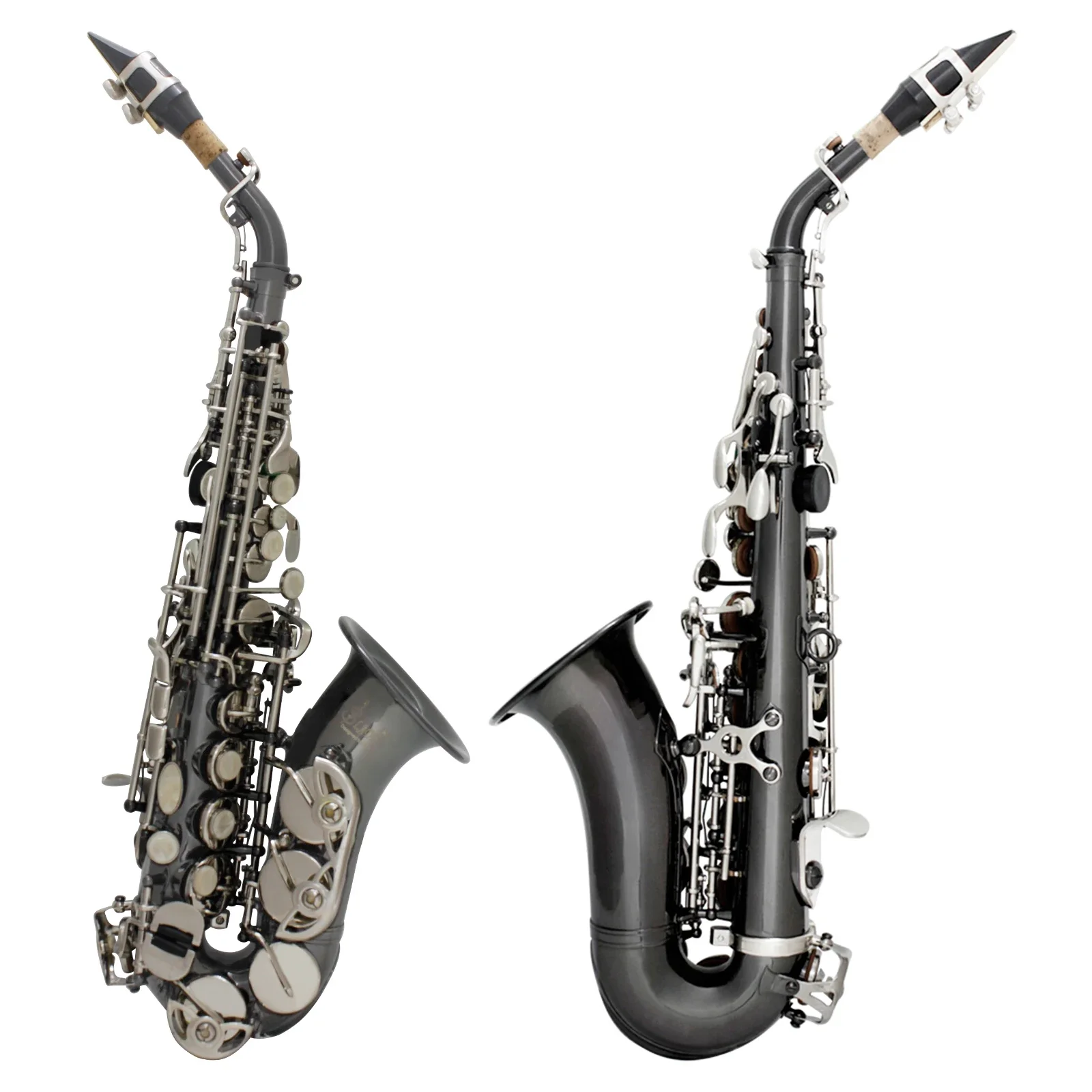 

SLADE Soprano Saxophone Bb Flat Sax Brass Body Professional Woodwind Instrument with Case Saxophone Accessories