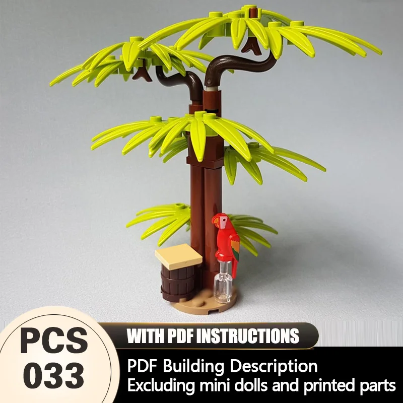 

Creators Animal Series Model MOC Building Bricks Sword-Leaf Palm Modular Technology Gifts Holiday Assemble Children Toys Suit