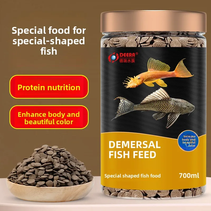 

DEERA Bottom Feeder Sinking Wafers | Algae & Protein Balanced Food for Plecostomus, Cory Catfish & Large Catfish