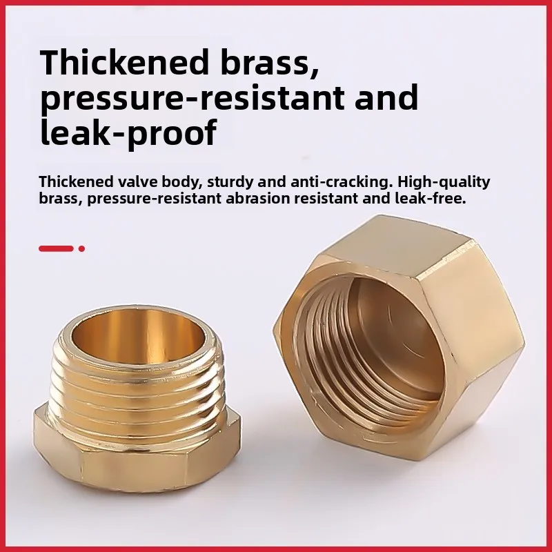 Tappo per tubo esagonale in rame da 4 6 pollici con filettatura maschio femmina per raccordi per tubi dell'acqua