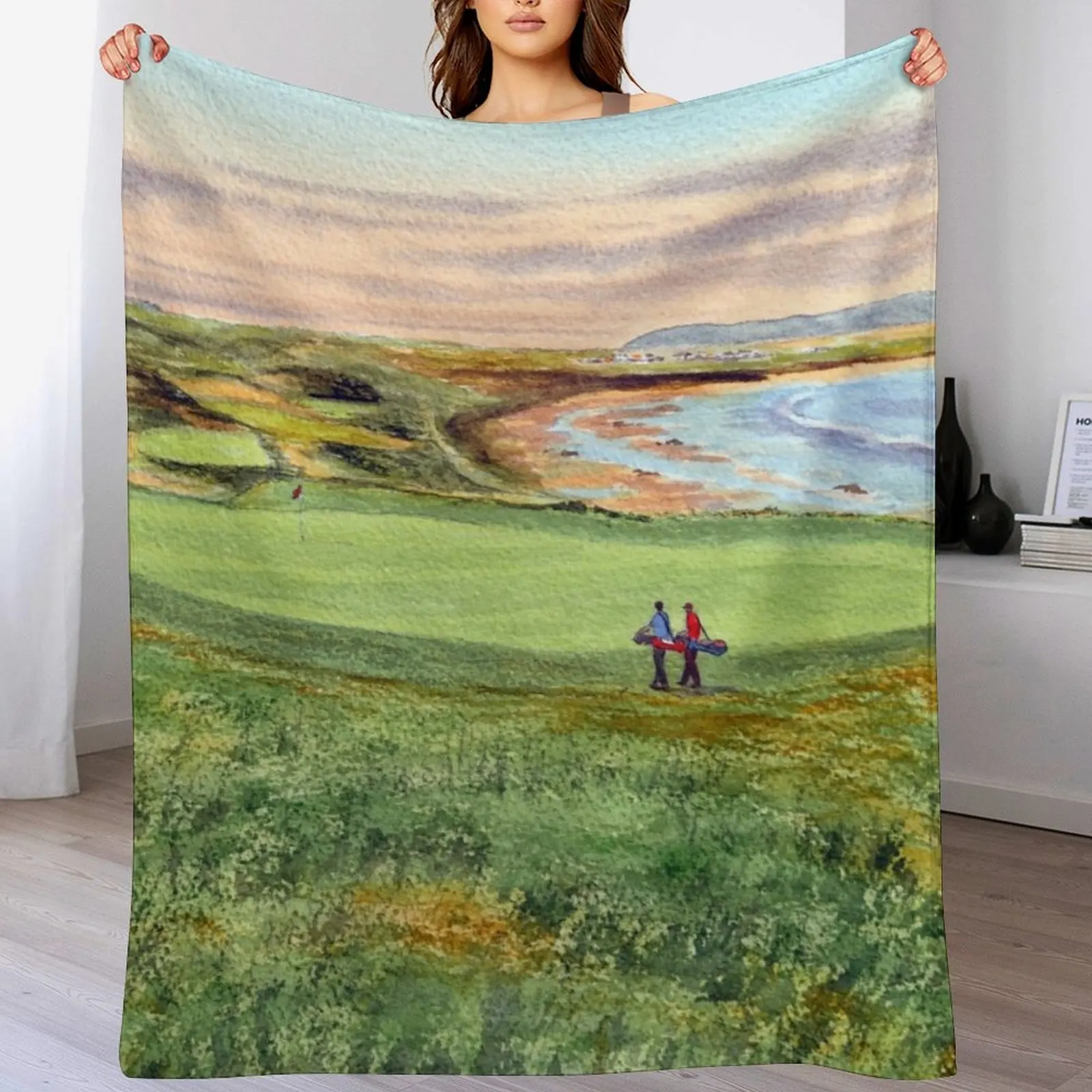 Ballybunion Golf Course County Kerry Ireland 10th Green Throw Blanket For Baby Cute Luxury St Luxury Throw Blankets