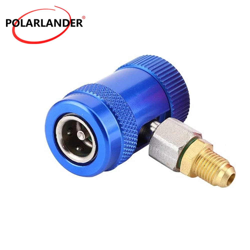 R1234yf AC Quick Coupler Brass Refrigerant Connector Adapter For Air Conditioning Manifold Gauge Diagnostic Evacuation Recovery
