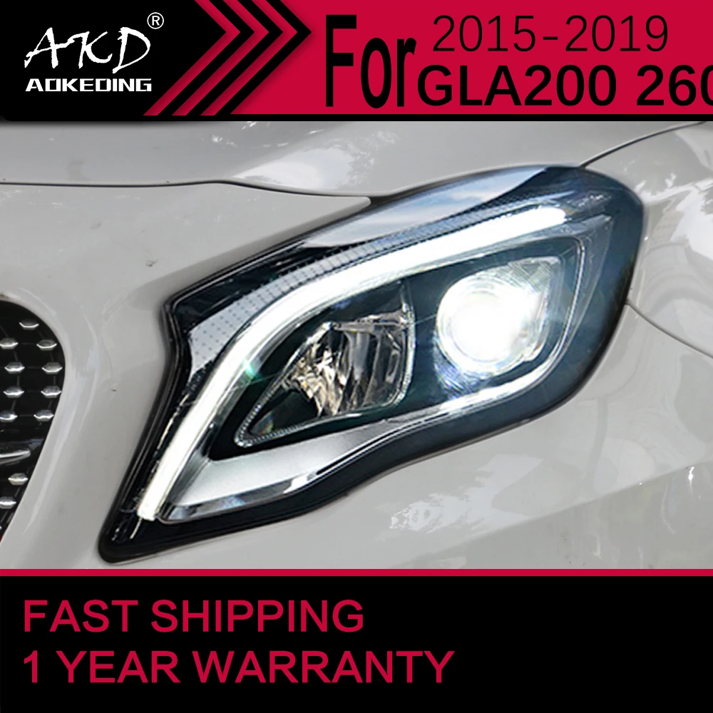 

Car Lights for Benz GLA LED Headlight 2014-2019 GLA200 GLA260 Head Lamp Drl Projector Lens Automotive Accessories