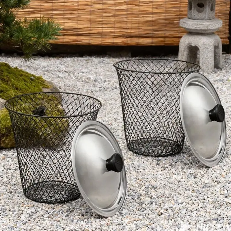 2Pcs Worm Composter With Lid Metal Mesh In-Ground Bin-Hot