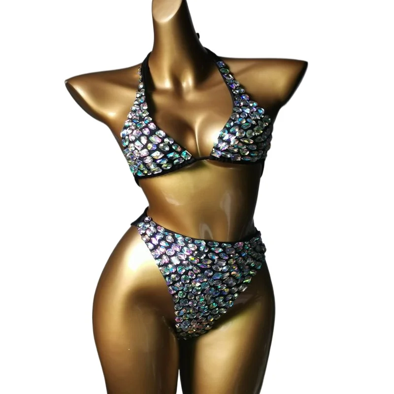 Swimsuit New High-end Nightclub Suit Sewn Diamond Bikini