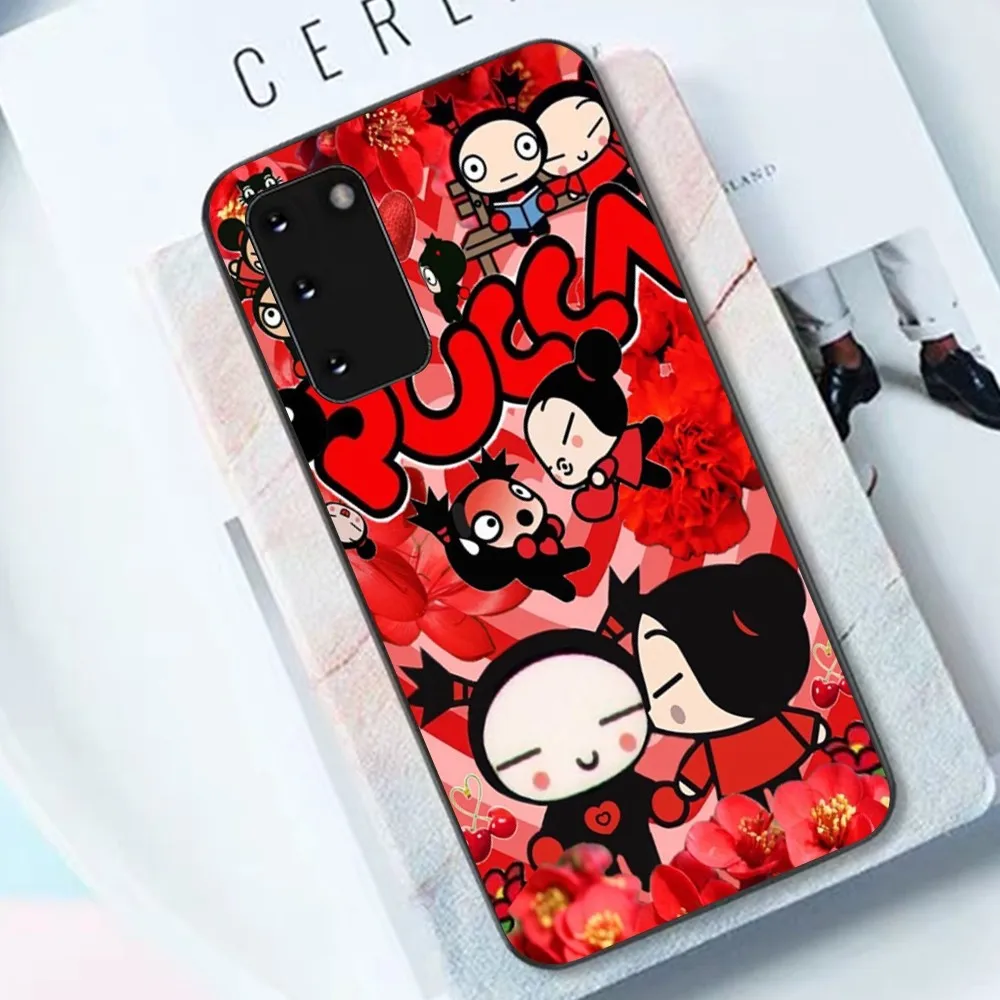 Cute Cartoon Pucca Garu Phone Case For Samsung S 9 10 20 21 22 23 30 23 24 plus lite Ultra FE S10lite Fundas