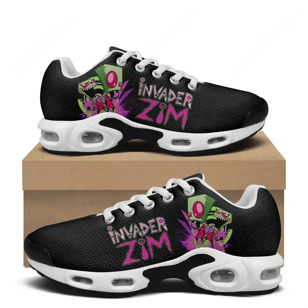 

Кроссовки Zim Anime Air Cushion: спортивная обувь с мультяшным принтом Invader, высококачественная сетчатая обувь на заказ для мужчин, женщин и подростков
