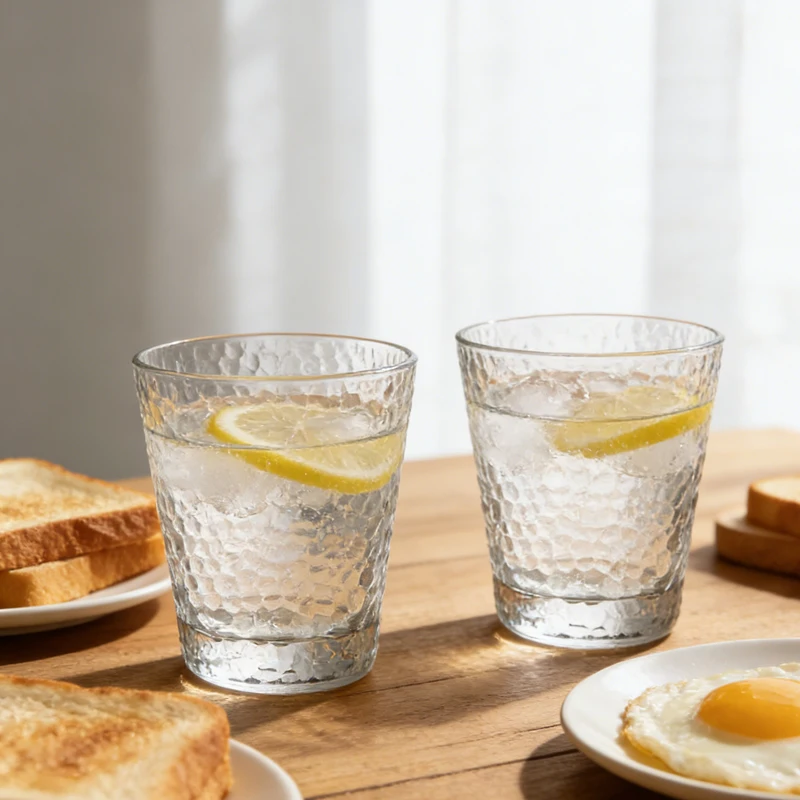 Taza de Té Resistente al Calor, Estilo Japonés, con Borde Dorado y Diseño Martillado, para Desayuno, Leche, Jugo, Cócteles, Mojitos, Regalo de Año Nuevo