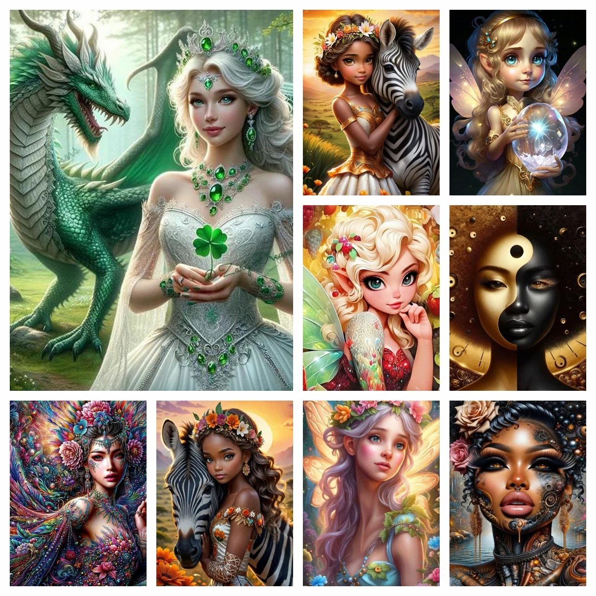 Diamond Painting Fantasy Woman DIY  Elf Magic New 2024 Cross Stitch Mosaic Diamond Embroidery Sale For Home Decor Gift