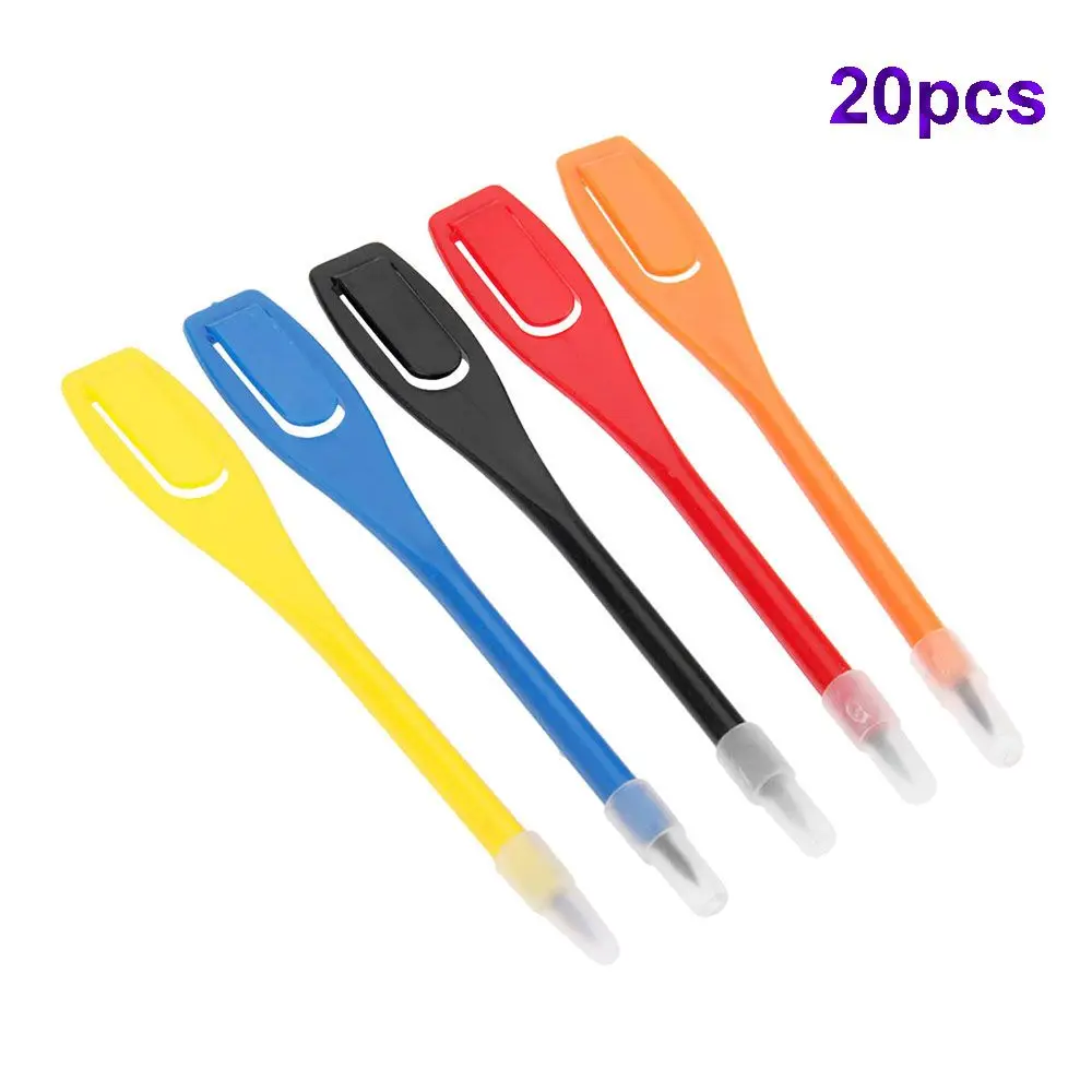 20pcs Plastic Golf Pen Pencil Clip Score Card Lead Scoring Golfer Accessory Tool Recording Score Golf Pen Disposable Pen