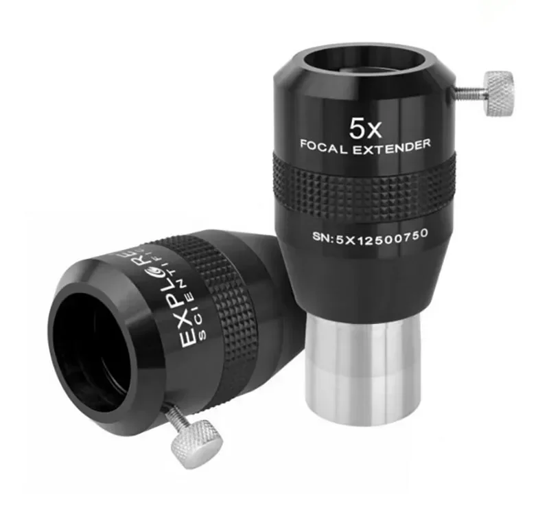 Explore Scientific 1.25" 2X 3X 5X Extensor Focal multiplicador barlow súper acromático de 4 piezas