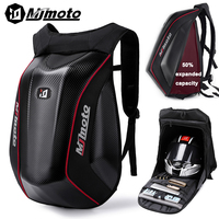MJMOTO Motorcycle Full Face Helmet Backpack Large Capacity Motocross Backpack Carbon Fiber Shell Motorbike Backpack Waterproof