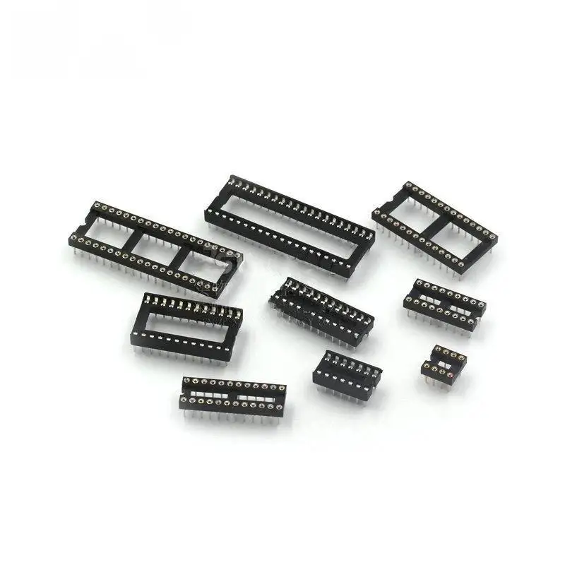 10Pcs DIP6 DIP8 DIP14 DIP16 DIP18 DIP20 DIP28 DIP40 Pins Round Hole IC Socket Connector DIP 6 8 14 16 18 20 24 28 40 Pin Socket