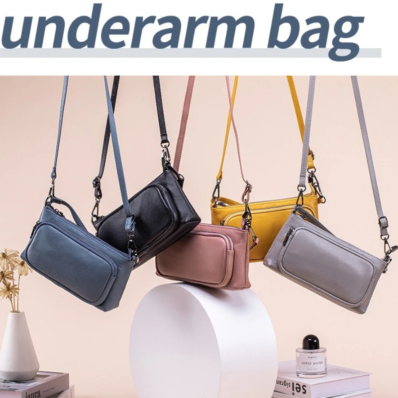 

Кошельки-бродяги из натуральной кожи для женщин, женские маленькие сумки через плечо, сумки с двумя лямками