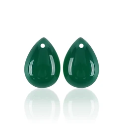 Natural Stone Green Agate Water Drop Earring Beads,Semiprecious Stone Fashion Jewelry Earrings Accessories For Women 14x10x5mm2g