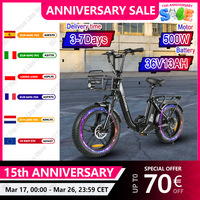 Folding Electric Bicycle 500W Powerful Brushless Motor 36V13AH Battery Alloy Electric Bike All Terrain 20*4 Inch Fat Tire E-bike
