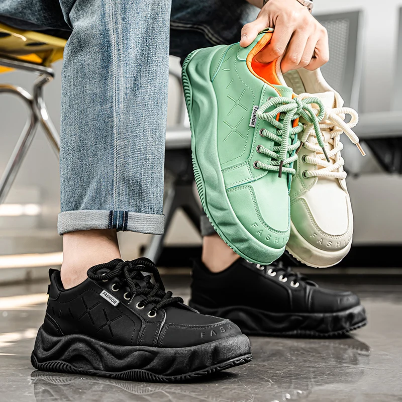 

Men's Fashionable Multifunctional Breathable Platform Shoes Fashionable and Versatile Korean Version Men's Student Shoes
