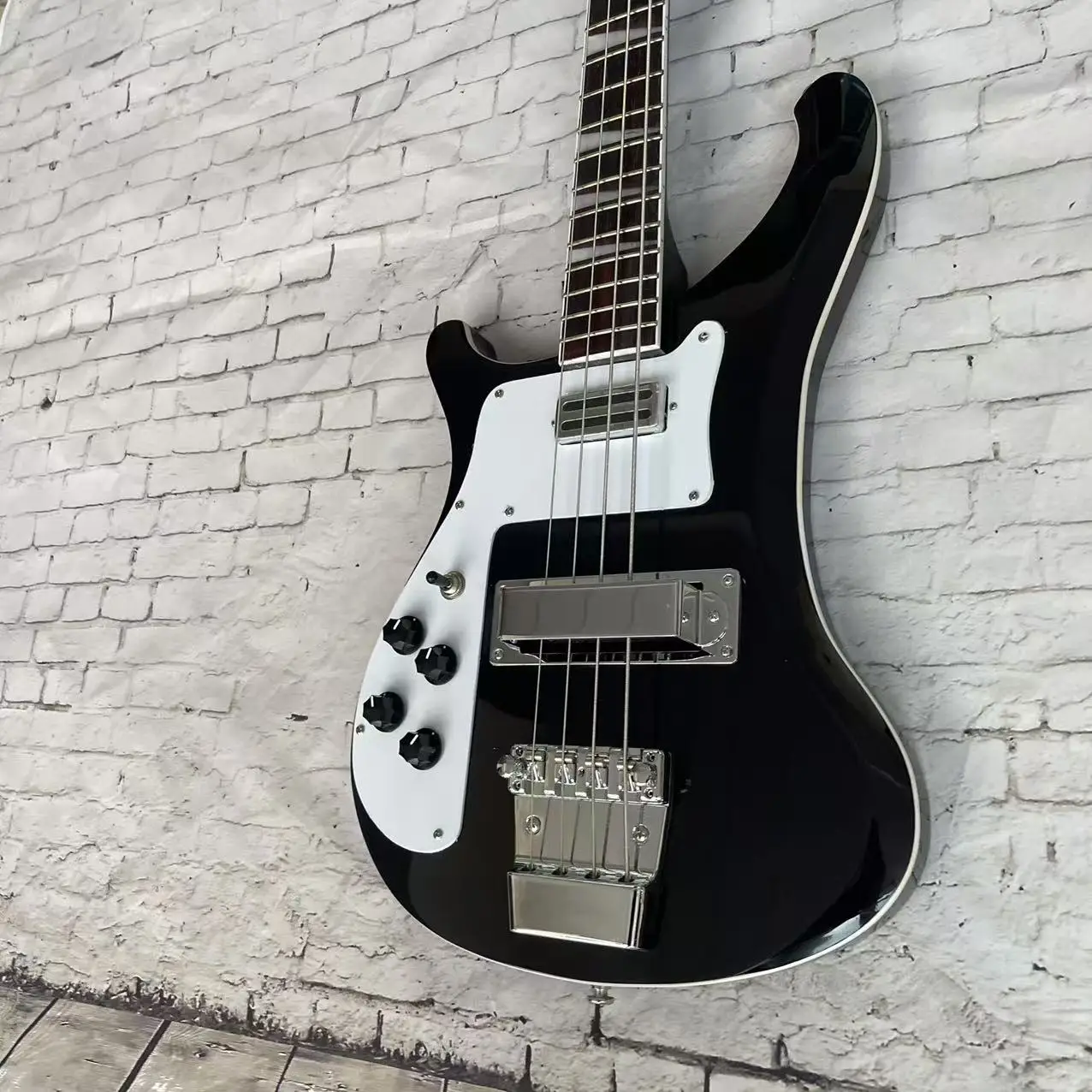 Alien left-handed 4-cord black electric bass, factory real picture, in stock