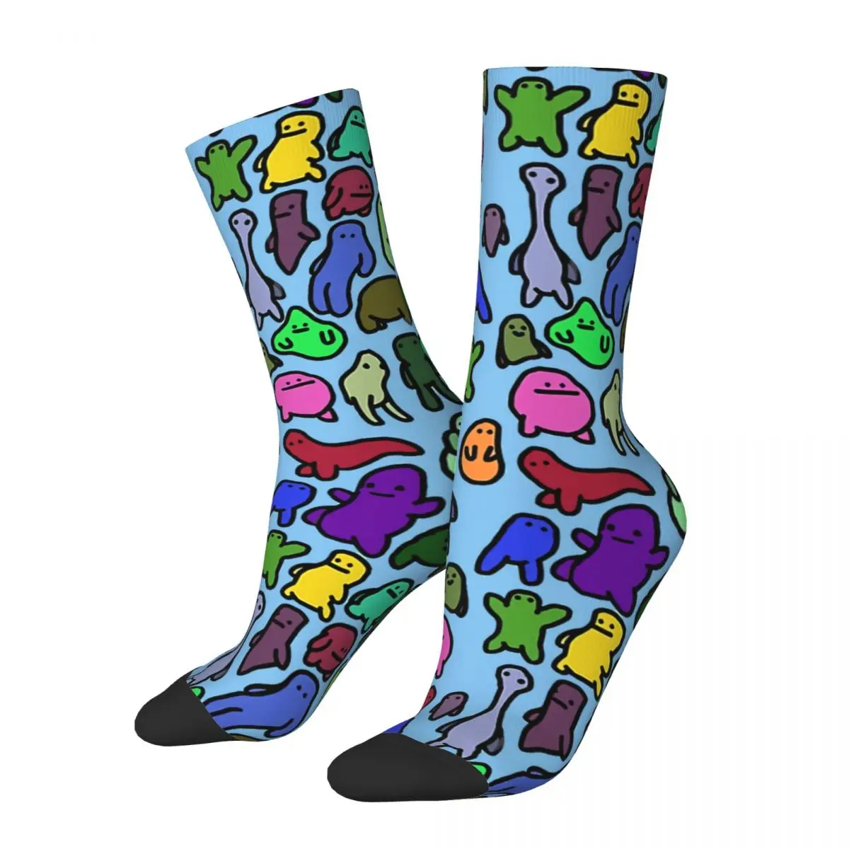 

Funny Crazy Sock for Men Creature Bunch Doodle Vintage Doodle Art Quality Pattern Printed Crew Sock Seamless Gift