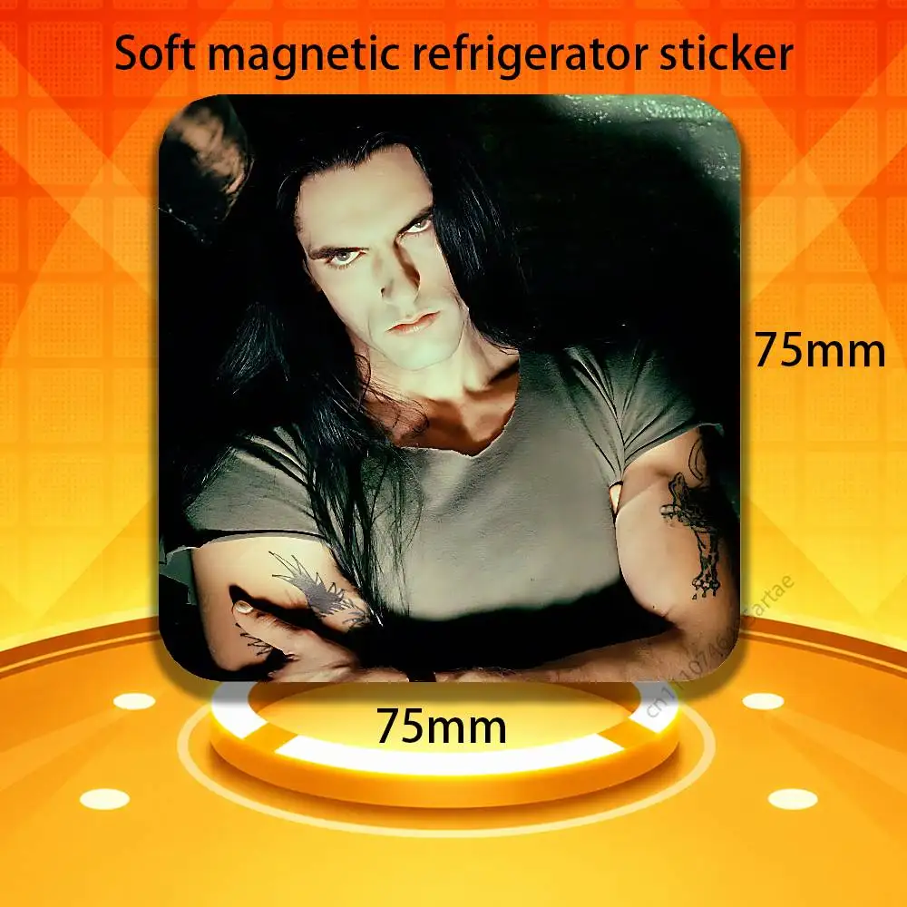 P-Peter Steele T-Type O Fridge Magnet Personalized Magnetic Durable Plastic Square Picture Surface Fridge Magnets
