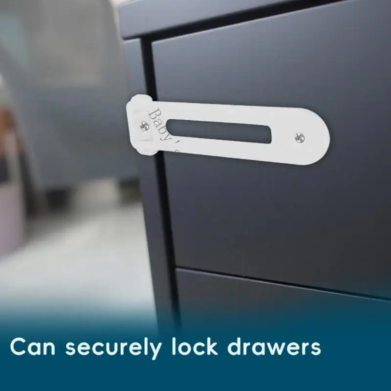 Baby Cabinet Lock Double Security Quick Installation Child Safe Device Universal Design Plastic Protective Lock B2EB