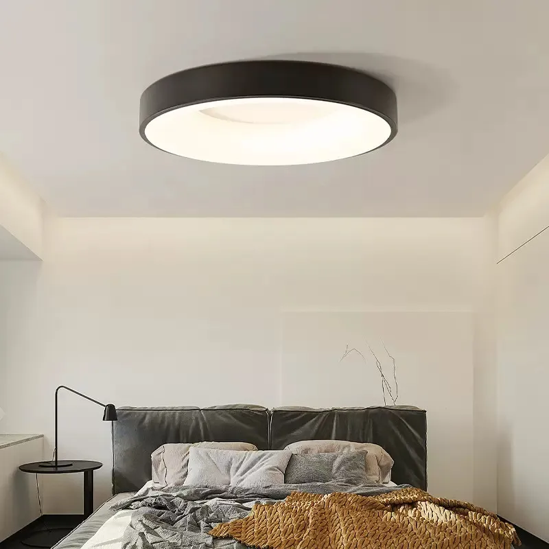 Imagem -04 - Nordic Circular Grain Led Candeeiro Lâmpada Macaron Quarto Moderno Estudo Varanda Quarto de Criança Home Light 60cm de Diâmetro 60cm