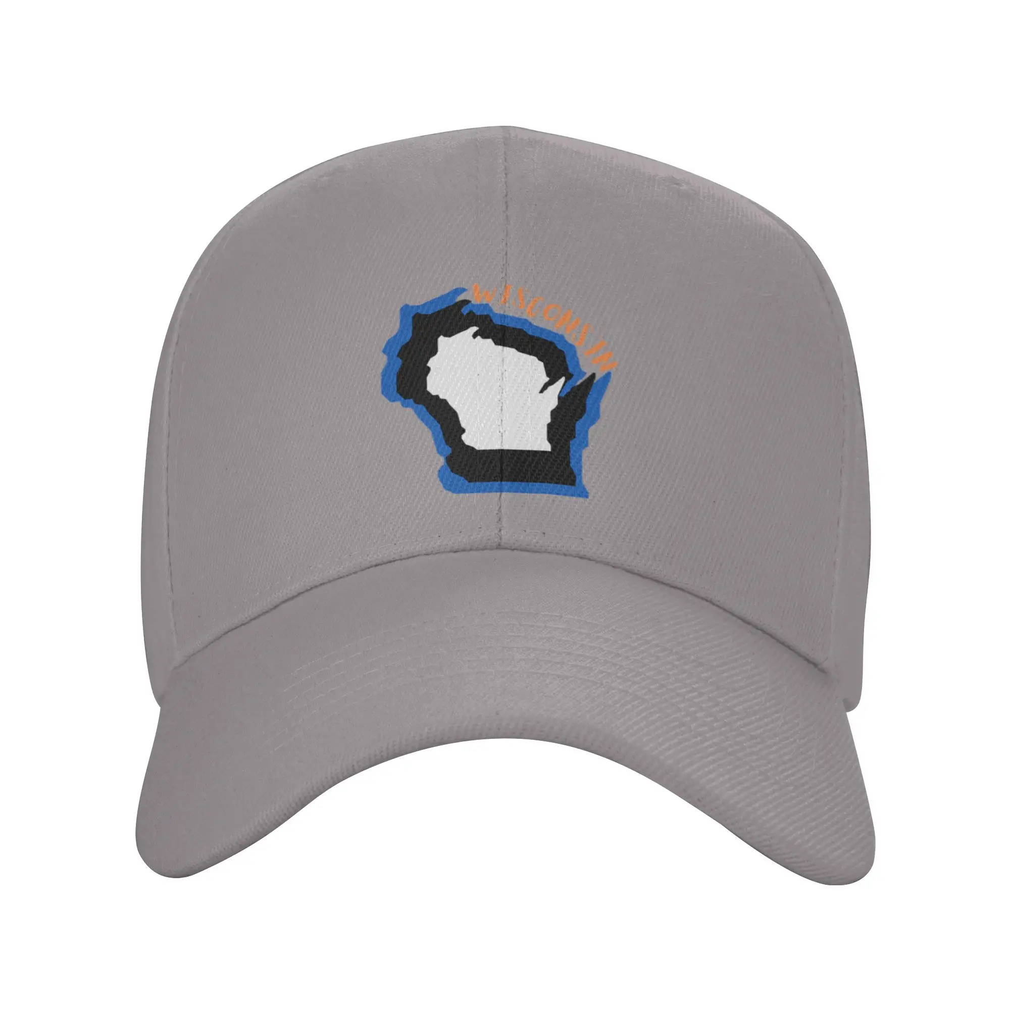 Hot Sale State Map Of Wisconsin Baseball Cap  Soft Women's Caps  Casual Dating Women's Caps