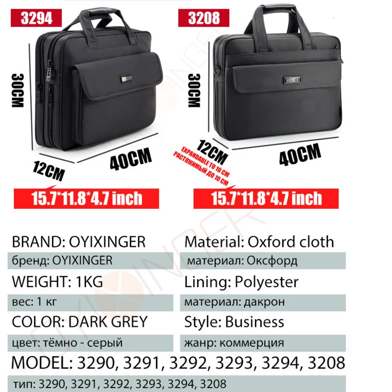 Imagem -04 - Durável Oxford Business Shoulder Bolsa para Homens e Mulheres Maleta para Laptop Masculino Clássico Bolsas de Escritório Bolsa para Computador Alta Qualidade 15.6