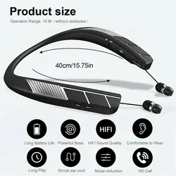 LZ-6 LZ-5 Bluetooth 5.0 Neckband Headset Wireless Earphone Speaker Headphone Waterproof Sport Headset With Mic NoiseCancelling