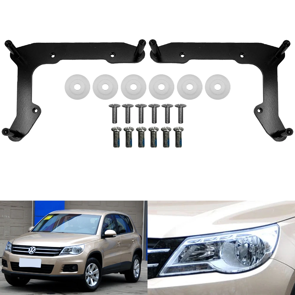 Taochis Car-Styling Adapter Frame Headlight Bracket for Volkswagen Tiguan 2010-2012 low configuration halogen headlights