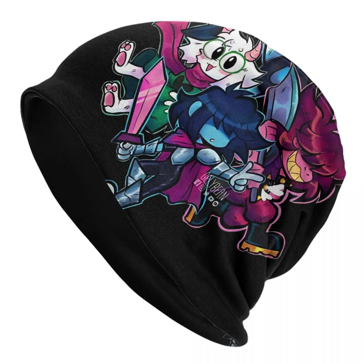 Deltarune Gang Bonnet Hat Fashion Outdoor Skullies Beanies Hats for Men Women Spring Dual-use Cap