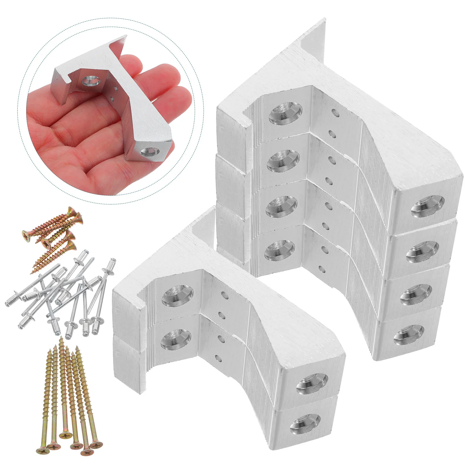 Kit de reparo de piso de liga de alumínio, 6 peças, acabamento natural, ferramentas de fixação de piso de madeira, ferramentas para casa