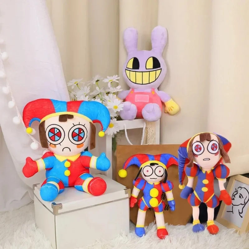 2024 New The Amazing Digital Circus Pomni Jax Plush Toy Anime Cute Theater Rabbit Doll StuffedCartoon Clown Christmas Kids Gifts