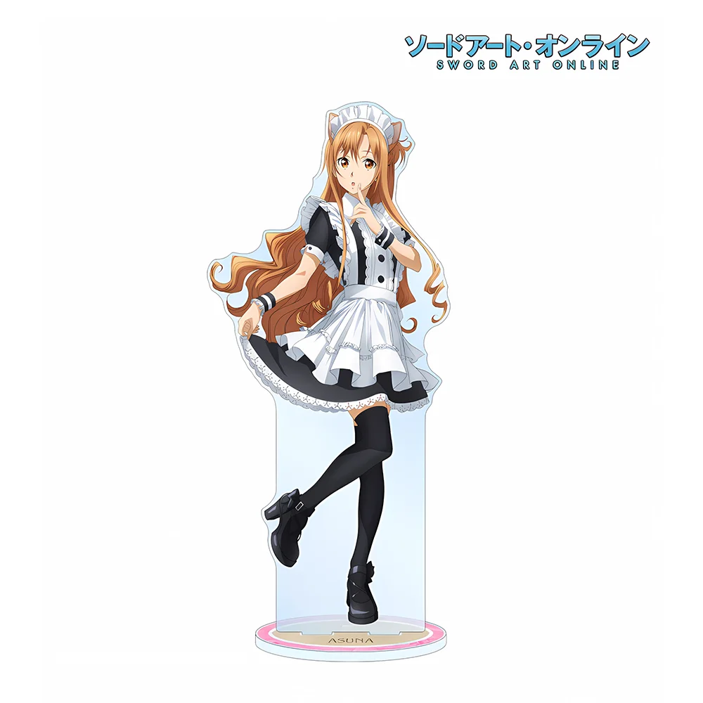 Anime Sword Art Online Acrylic Stand Figure Keychain Kirito Asuna Alice Eugeo Keyring Maid Butler Ver. Desktop Decor Gift view 3