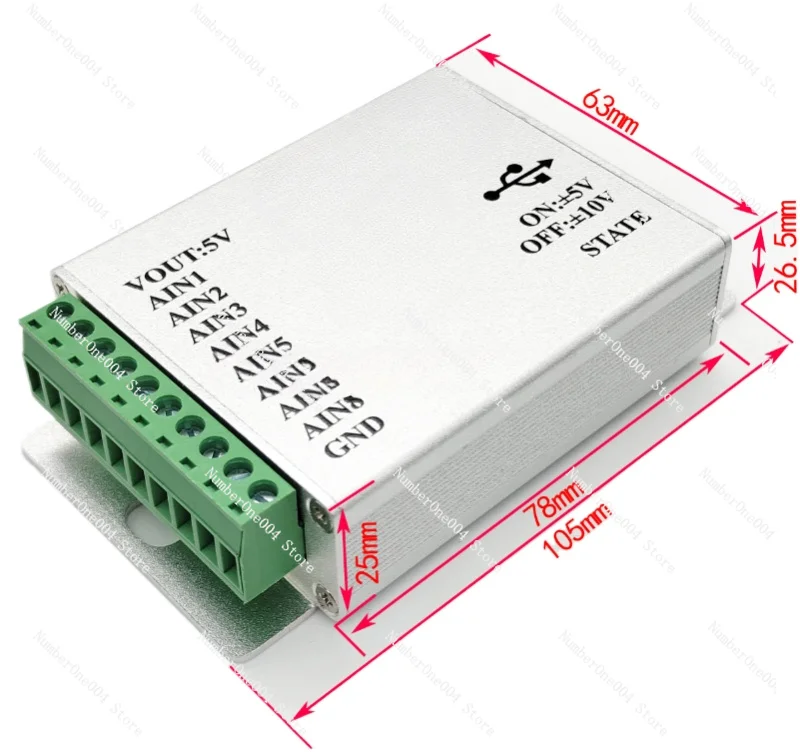 AD7606 Data Collector 16-bit 8-channel synchronous 200K sampling USB high-speed real-time