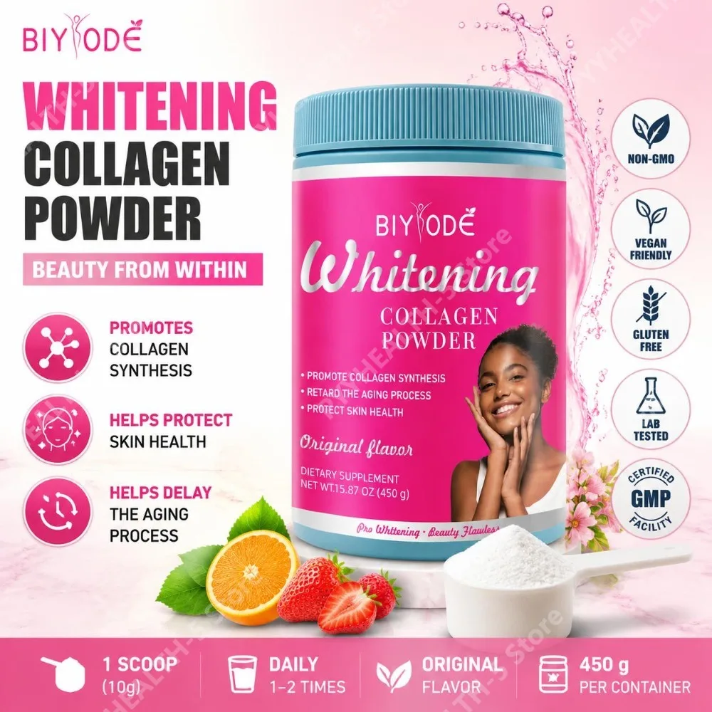 

BIYODE Whitening Collagen Powder Original Flavor Helps Protect Skin Health Promotes Collagen Synthesis Easy To Dissolve 450 G