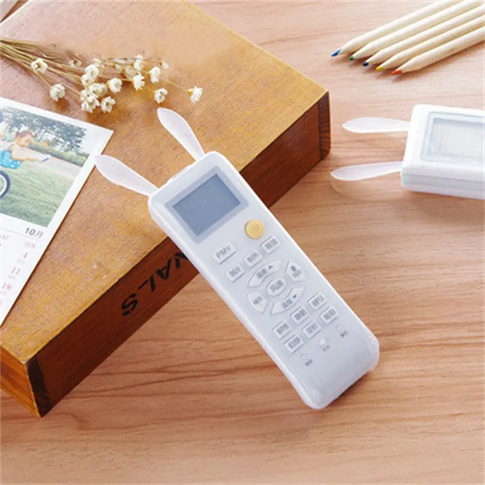 

Silicone Rabbit Ear Transparent Remote Control Cover TV Remote Control Case Air Condition Cover Remotes Control Protector