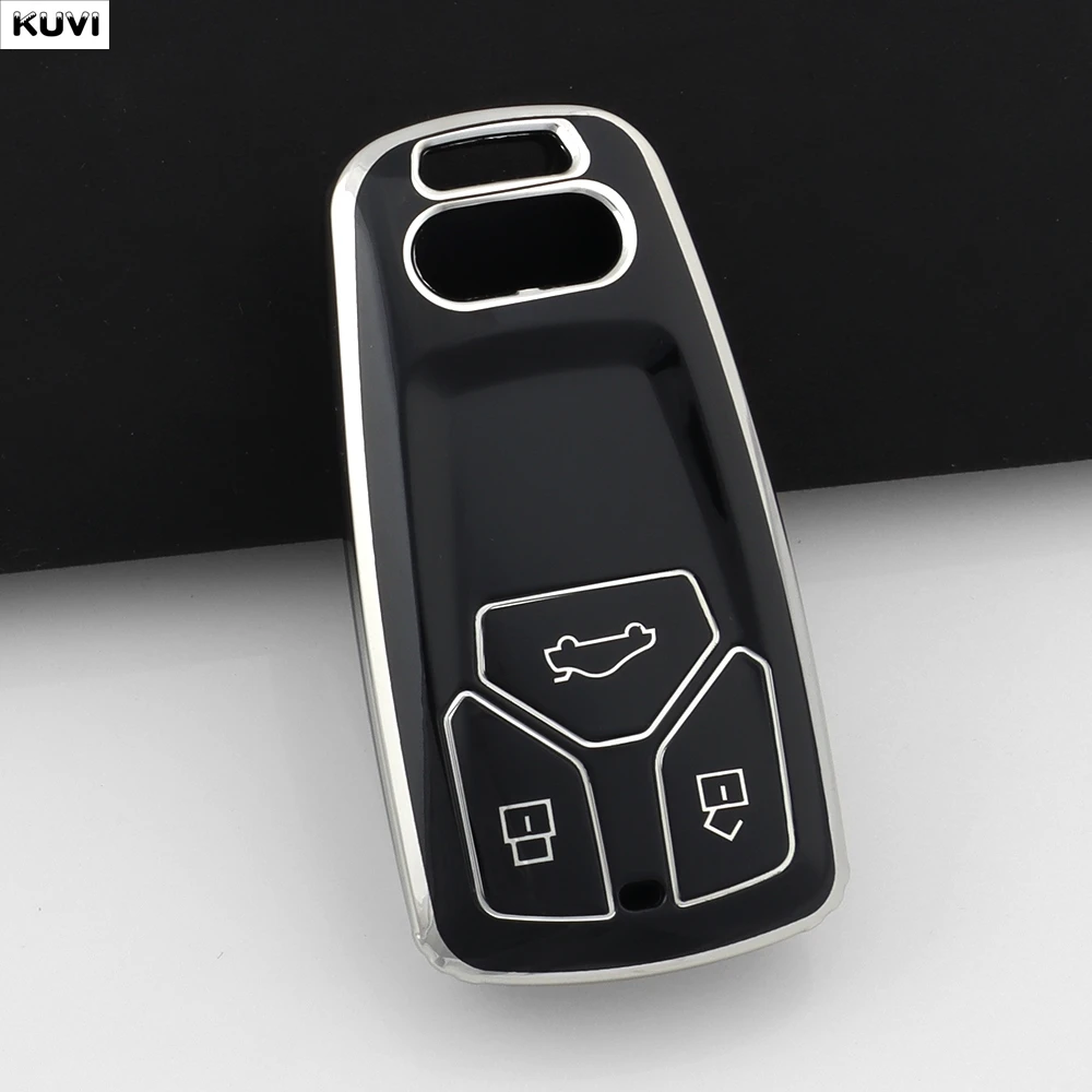 10 Stück/Set HOT TPU Autoschlüssel-Schutzhülle für Audi A4 A4L A5 Q5 Q7 TT TTS 8S B9 2016 2017 2018 Schlüsselanhänger-Zubehör