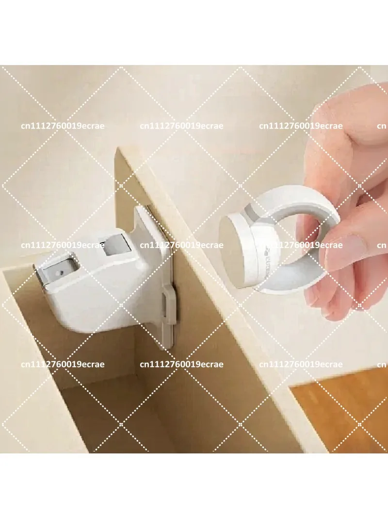 Magnetic Cabinet Safety Lock Childproof Drawer Latch Invisible Punch-Free Protection for Home