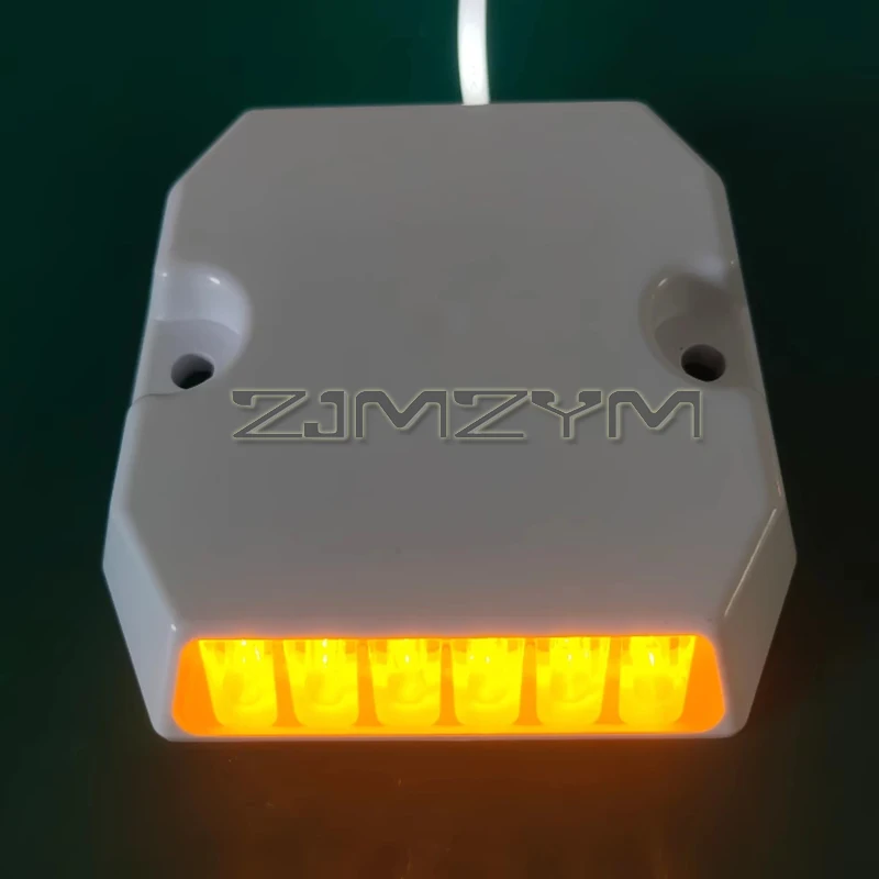 DC 24V LED Wired Road Stud Yellow Light Tunnel Road Reflector Marker Yellow Plastic Reflective Road Stud