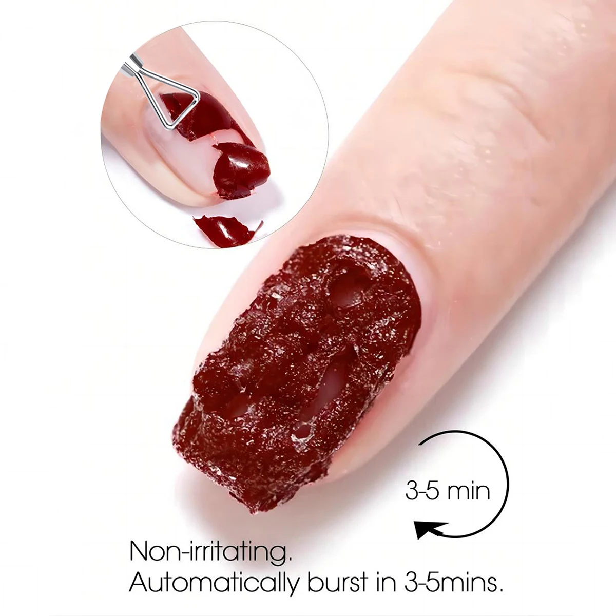 2 قطعة/المجموعة مزيل سحري للأظافر مع أداة إزالة بسرعة وسهولة إزالة طلاء الأظافر جل بولي جل الأظافر دون ضرر الأظافر