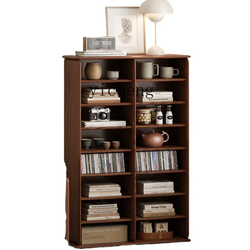 

ZC Bookshelf Floor Shelf Solid Wood Wall-Mounted Multi-Layer Home Living Room Reading Rack Bookcase