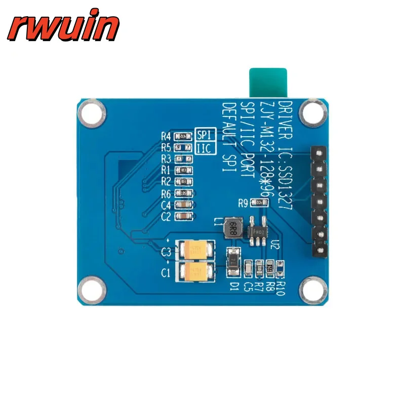 1.32 polegadas OLED IPS HD Tela Branca 1.32 "128x96 LCD Módulo de Exibição LED 128*96 SSD1327 SPI/IIC I2C Interface Paralela 4Pin 7Pin