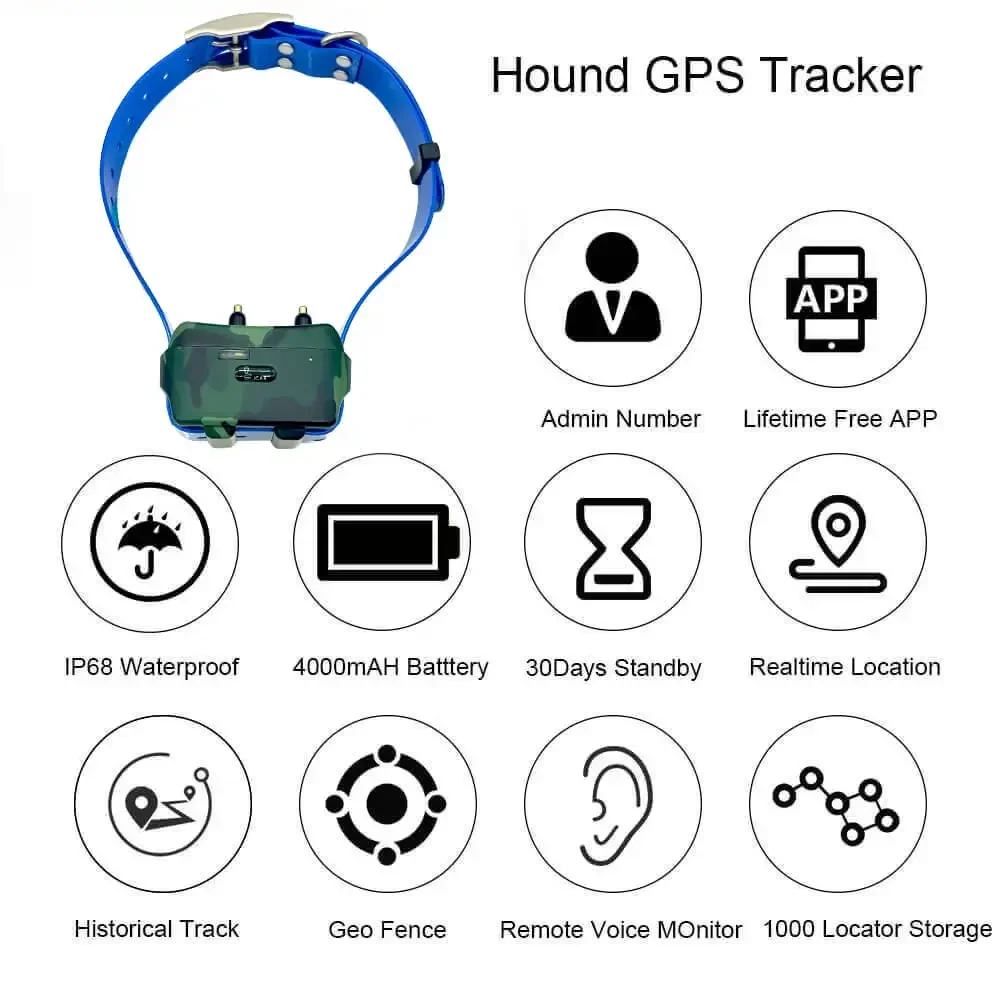 Anti-Lost Pet Locator Smart 4G GPS Tracker 2000mah Mini Finder Waterproof Locator Tracer For Pet Dog Collar Dog Accessories