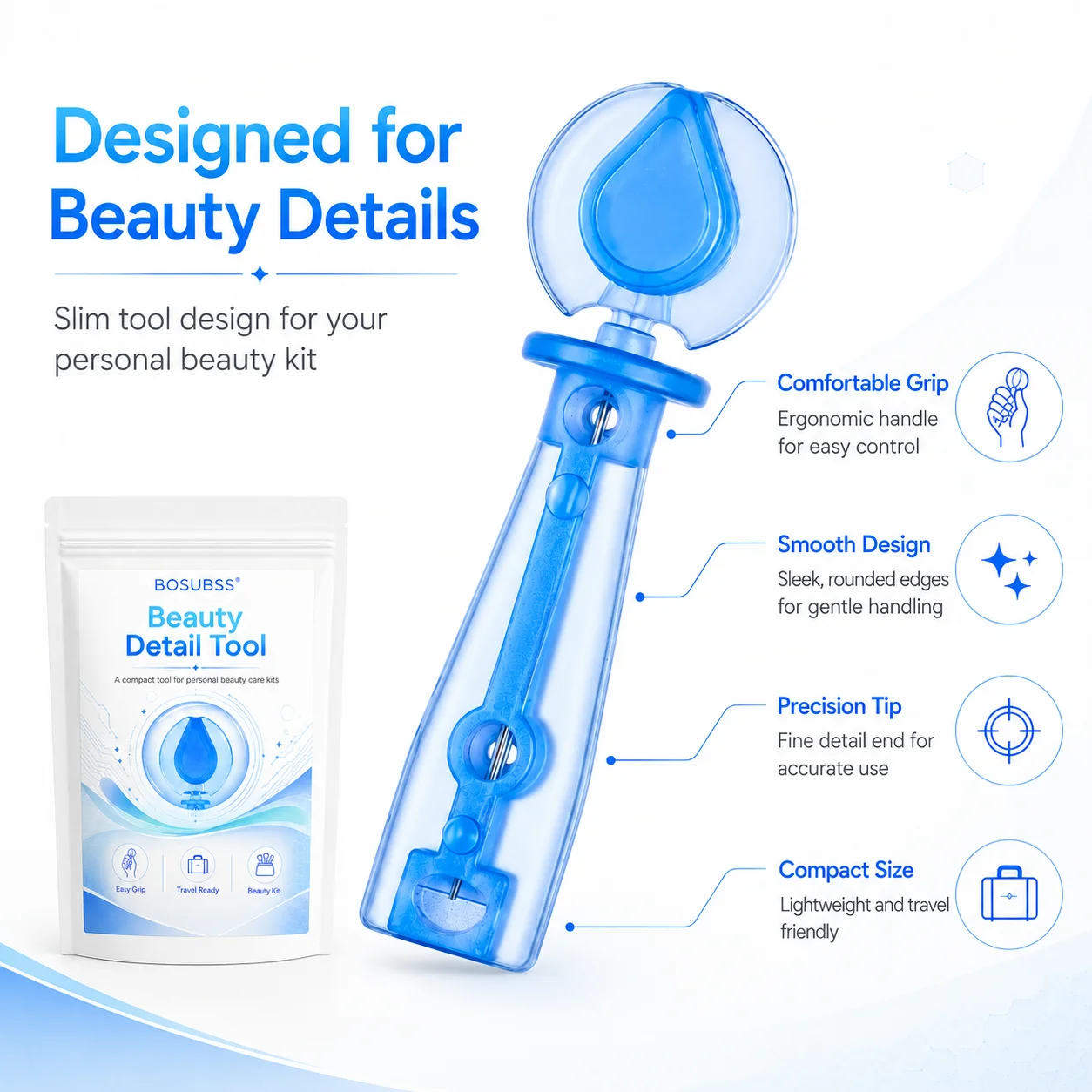 50PCS  Beauty Detail Tool, Compact Precision Tool For Personal Beauty Care Kits And Travel Use